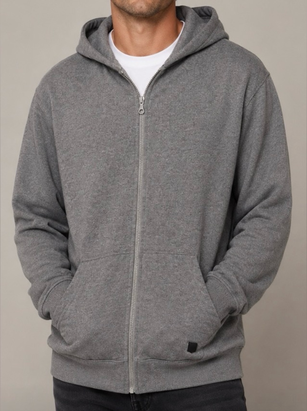 Phat Farm Men's Gray Zip-Up Hoodie Size Large